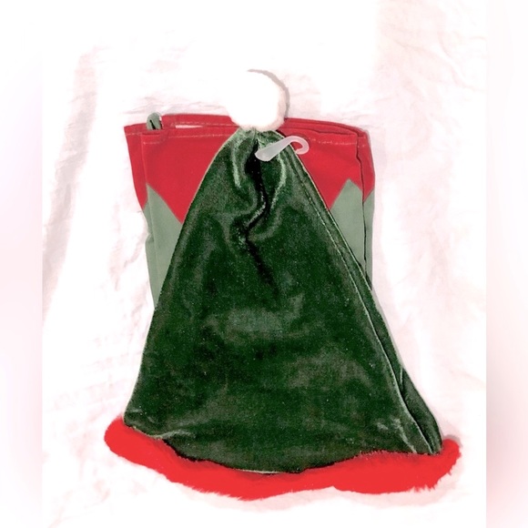 🎅🏻TRIM A HOME Kids Holiday Apron with Hat green and red size OS NWT - Picture 4 of 9